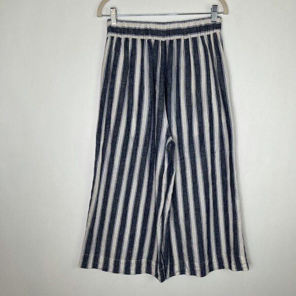 Madewell Linen Pants Size Small Pull On Wide Leg Cropped - Picture 7 of 11